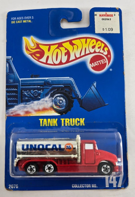 Hot Wheels 1992 Tank Truck RED UNOCAL 76 Tanker #147