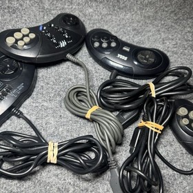 Lot of 3 3rd Party & 1OEM Sega Genesis Saturn Controllers Tested 4 Total