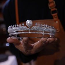 Elegant Forehead Tassels Wedding Tiaras Crowns Crystal Wedding Hari Accessory