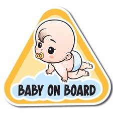 Boy Baby Babies On Board Magnet Decal, 5 inches, Automotive Magnet