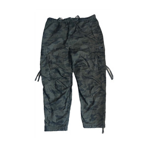 Superdry Men's Green Camouflage Cargo Pants, Straight Leg Drawstring Waist