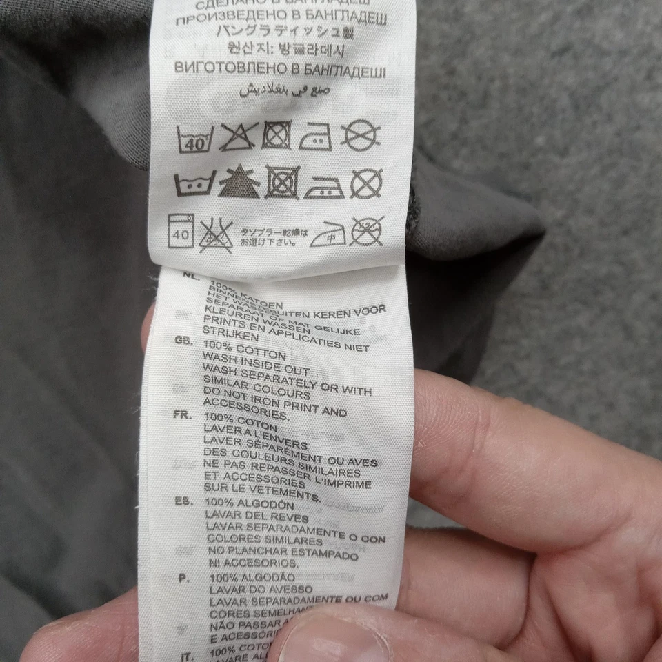 Camisa G Star Raw Para Hombres XL Gris GSRD Logo Gráfico Camiseta 100% Algodón Cuello Redondo Foto 3 de 4