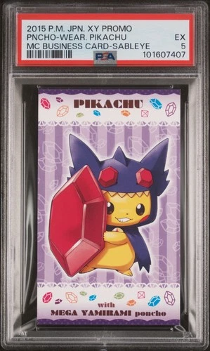 PSA 5 Poncho Pikachu 2015 Sableye Business XY Promo Japanese Pokémon Card