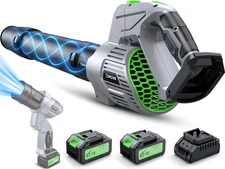 Electric Leaf Blower Cordless, 900,000 RPM, 2 X 4.0Ah Batteries & Charger, Handh