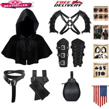 Stylish 6-Piece Costume Set for Medieval Knights   Armor, Bracers, and More