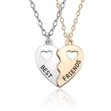 BFF Friendship Necklace for 2 - Best Friend Necklaces BFF Gifts for 2 Matching H