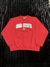 Vintage Ohio State Buckeyes Crewneck Sweatshirt NCAA Football Red Mens Size XL