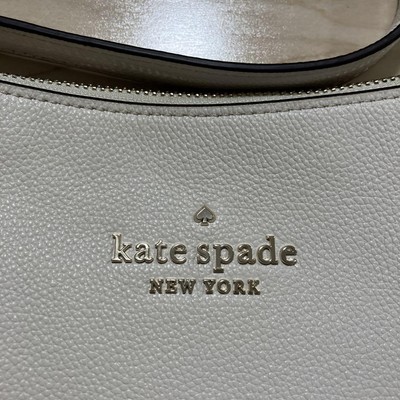 希少！美品！Kate Spade ショルダーバッグ オフホワイト レザー　シボ革 Beige Leather Handbags & Purses for Women | kate spade new york