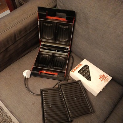 VINTAGE TEFAL WAFFEL & SANDWICHMAKER & GRILL MIT ANLEITUNG & OVP