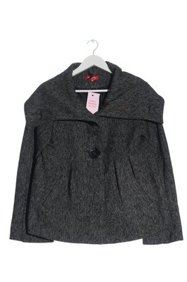 DERHY Kurzmantel Damen Mantel Gr. DE 38 hellgrau-schwarz Casual-Look