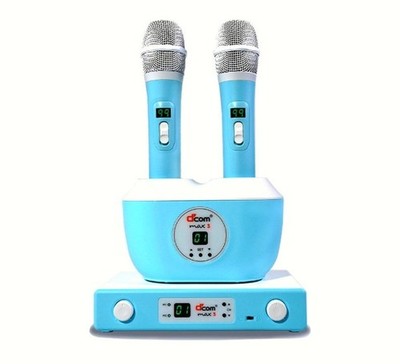 D'COM max3 Wireless Karaoke Microphone System Dcom Mic+Receiver+Charger ''FEDEX''