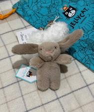 Jellycat Bashful Beige Bunny Plush Bag Charm Keychain Stuffed Cute Toy Gift NWT