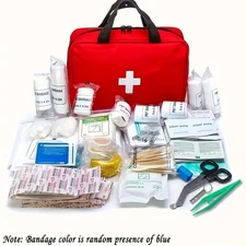  FIRST AID KIT BAG MEDICAL EMERGENCY TRAVEL HOME CAR WORKPLACE SUPPLIES 184 pc