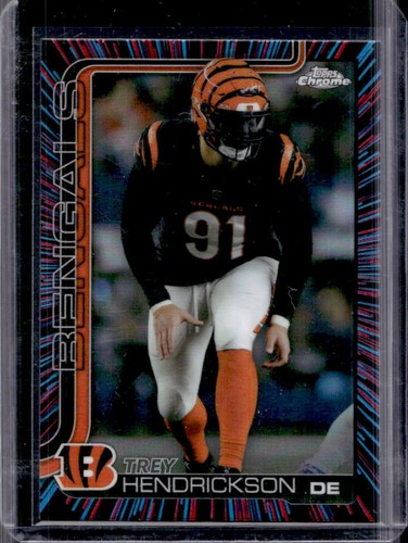2025 Topps Chrome Trey Hendrickson Neon Pulse Refractor #65 Bengals