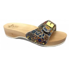 MAURI ZOCCOLI CIABATTE LEGNO DONNA ART. 08 BLU/2