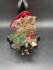 Rustic Owl Pinecone Christmas Ornament