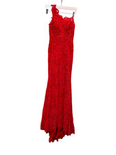 womans Morilee red lace prom,  floor length gown. Small