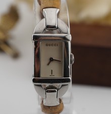 Orologio Gucci 6800l Bambù | Funziona Perfettamente | Alla Moda Da Collezione 