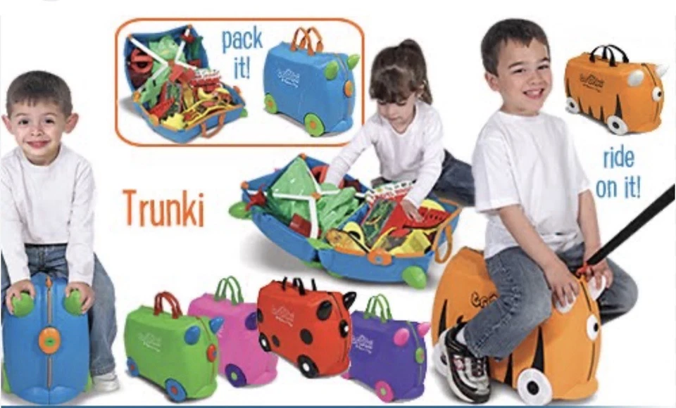 Trunki 行李箱 Melissa & Doug 儿童轮式行李箱蓝色 — 第 3/4 张图片