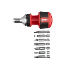 Milwaukee 8-In-1 Compact Ratcheting Multi-Bit Screwdriver - New