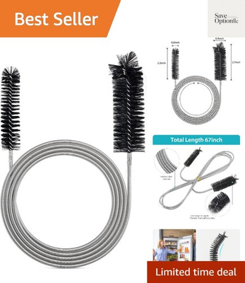 #ad Dual Head Flexible Pipe Cleaning Brush Perfect for Narrow Tubes and Curves $17.99