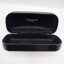 COACH New York Black Hard Shell Eyeglass Case Designer Holder Sunglasses Empty