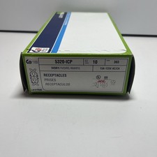 10-PK Leviton IVORY Duplex Receptacle Outlet 15A NEMA 15a-125V NEW 5320-Icp