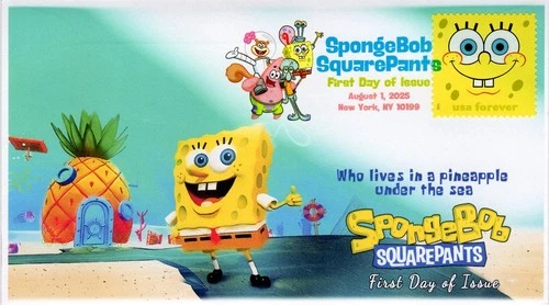 SC 6027, 25-305, 2025, Sponge Bob Square Pants, First Day Cover Cover, Digital