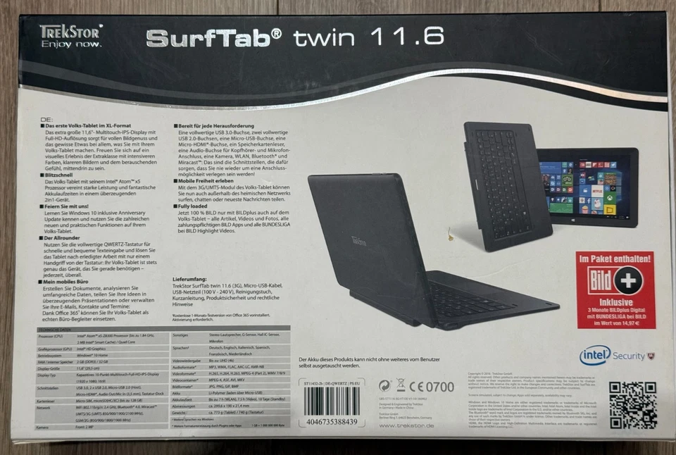 Trekstore Surf Tab Twin 11.6, 32GB, 2-in-1 Tablet - Bild 3 von 3