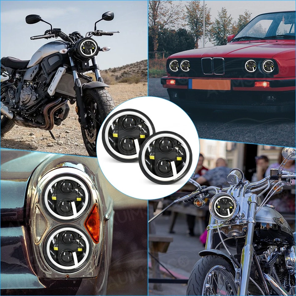 Faros LED de haz alto/bajo DRL para Austin Marina 1973-1974 2 piezas 5,75" 5-3/4 pulgadas Foto 2 de 4