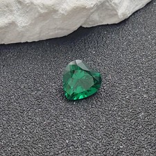 Natural Colombian Green Emerald 10 mm Heart Cut Loose Gemstone GIE CERTIFIED