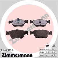 Zimmermann BremsbeläGe Bremsbelegsatz Vorne FüR Mercedes-Benz SLK E-Klasse