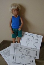 Reversible Tank Top/Shorts Pattern 16SG01 For 16" Sasha  Gregor Dolls