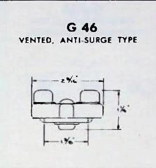 Oldsmobile 1961 Stant tapa del tanque de gasolina G-46 a prueba de sobretensiones (ver descripción) Foto 3 de 4