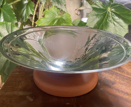 GOTTINGHEN Italy Space Age Modernist Italian Designer Silver Plated Fruit Bowl - Photo 1/10