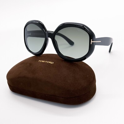 NEW FT1011/S 01B TOM FORD GEORGIA-02 TF1011 01B WOMEN BLACK ROUND SUNGLASSES Tom Ford Georgia-02 TF1011/S 01B Sunglasses - US main image 3