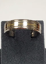 Men's 6.3mm Dura Tungsten Band With 14K Stripe By Stuller