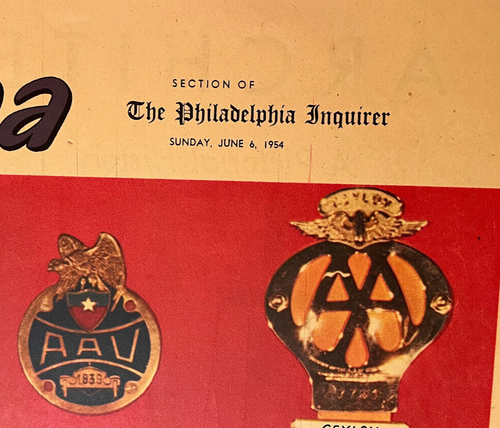 Philadelphia Inquirer Colorama Posters Emblem Badges Flags Peck 1954 Lot Of 4 - Picture 9 of 11