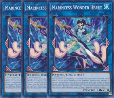 Yugioh - Marincess Wonder Heart x 3 - 1st Edition NM - Free Holographic  Card