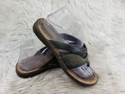 UGG 5105 Black Gray Slide On Thong Sandals Womens Size US 7 EUR 38