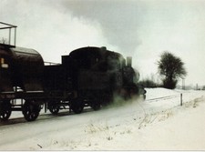 POSTCARD: CHJ 2-6-0 STEAM LOCO #17 WORKING SJ AHUS LINE GOODS TRAIN, SWEDEN 1979