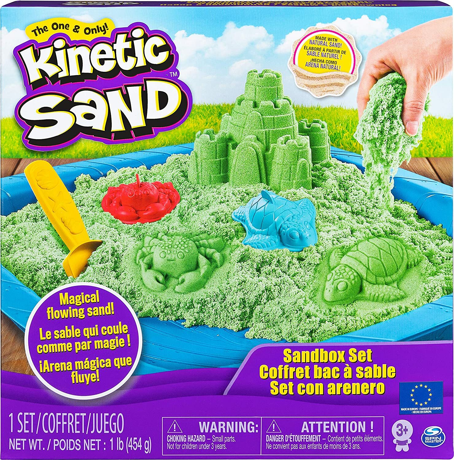 Кинетический песок 6029059 для песочницы Spielset Spielsand grn Kinder ab 3 размера 454 г 6490₽