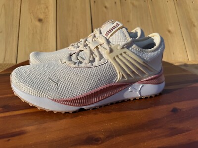 Puma Pacer Future Lux Women's Size 11 Knit Sneaker White Rose Gold Athletic Shoe