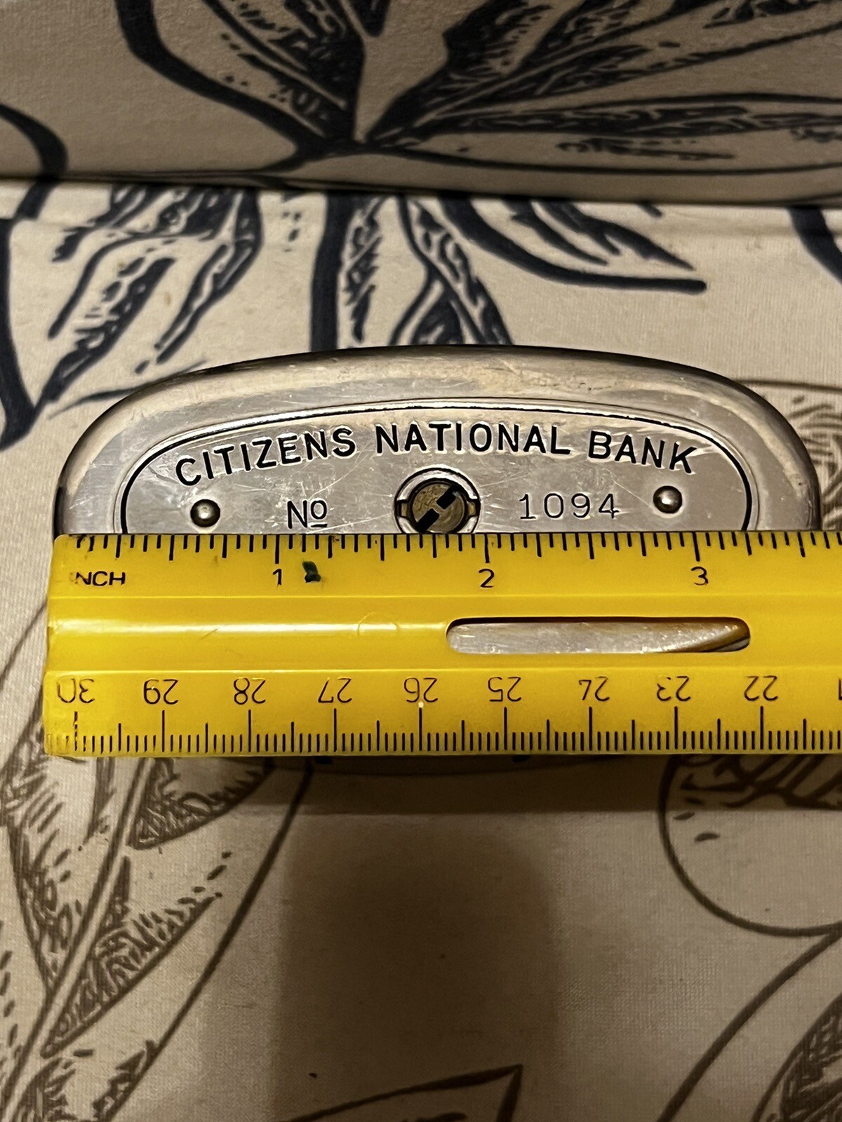 Vintage Citizens National Bank Lansford, Pa. Traveling Teller Coin Bank No Key eBay