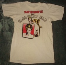 VTG 80s DAVID BOWIE THE ELEPHANT MAN T SHIRT MEDIUM BROADWAY PLAY 1981 THEATER 