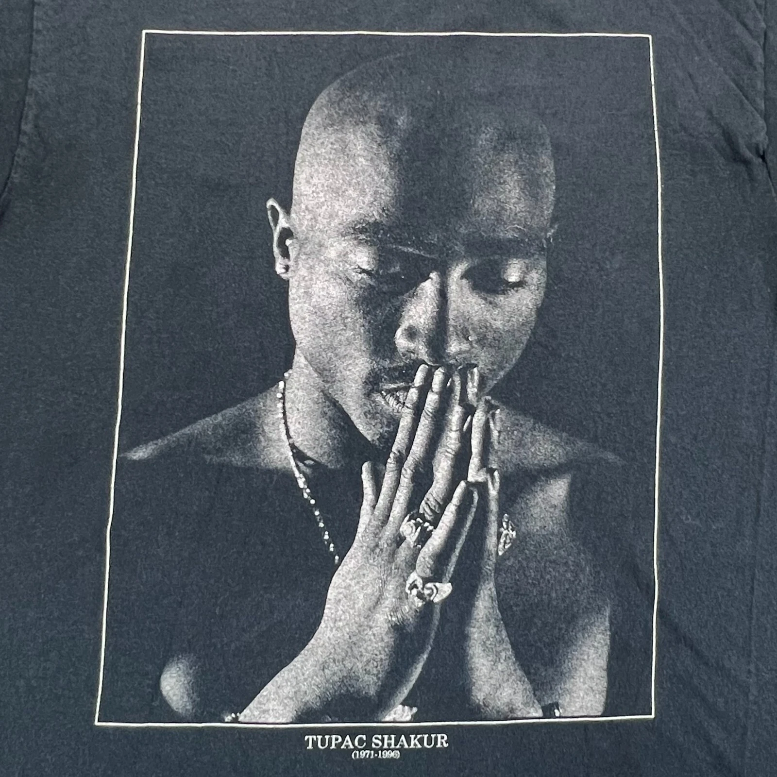 Tupac Shakur 1971-1996 Shirt Mens L Midnight Black Short Sleeve Graphic Tee