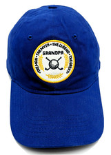 GRANDPA HUMOR hat blue adjustable cap 100 cotton