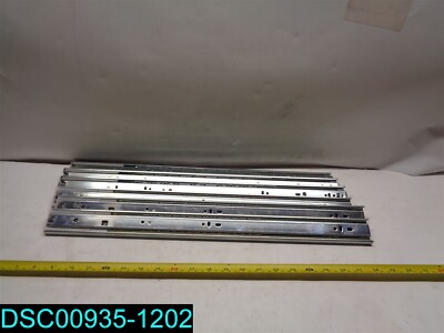 Qty =6 (3 PAIRS): Soft Close Drawer Slides Ball Bearing 22-3/4'' x 1-3/4'' X 1/2''