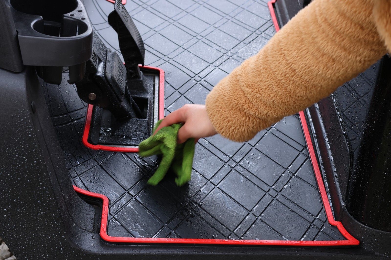 EZGO Golf Cart Floor Mat With Blue Trim For TXT 94+, Express S4 2012-2020/Valor