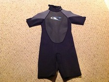 New O'Neill Youth Hammer Size 8 Shorty Wetsuit. Black, gray, blue.